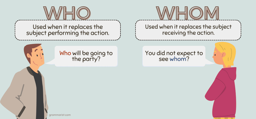 Who Vs Whom Usage Rules And Examples Printable Exercise