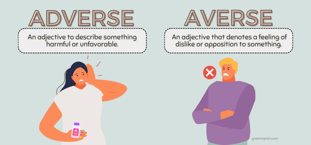 Adverse vs. Averse Difference Meaning Examples