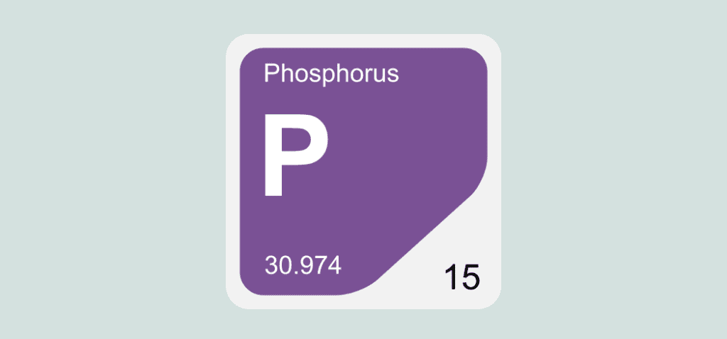 An adjective meaning that something is related to or contains the mineral phosphorus.