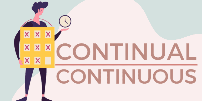 Continual vs. Continuous Usage Difference Examples 2