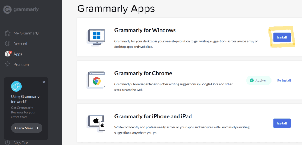 Grammarly Desktop