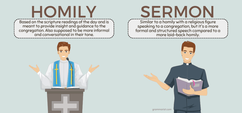 Homily vs. Sermon Difference Meaning Examples