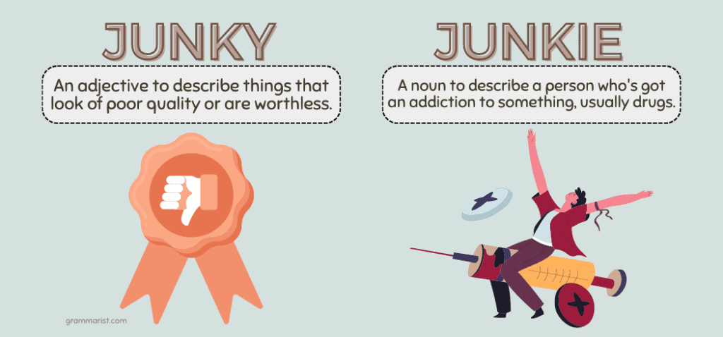 Is It Junky or Junkie Meaning Definition