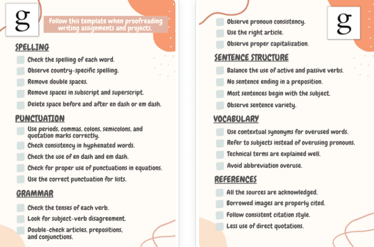 Proofreading Checklist IMG