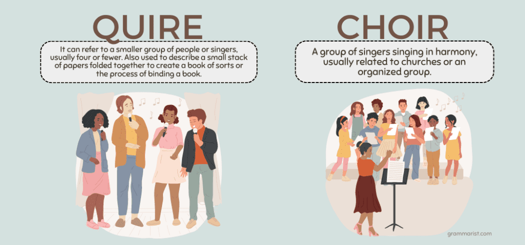 Quire vs. Choir Meaning Difference Spelling