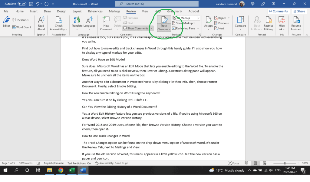 How To Eliminate Track Changes In Word Document