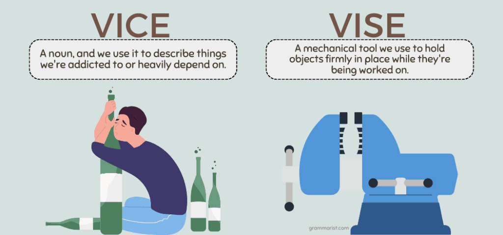 Vice vs. Vise Usage Meaning Examples
