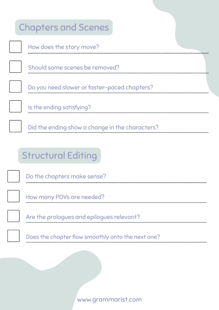 https grammarist.com editing how to edit a book tips checklist 2