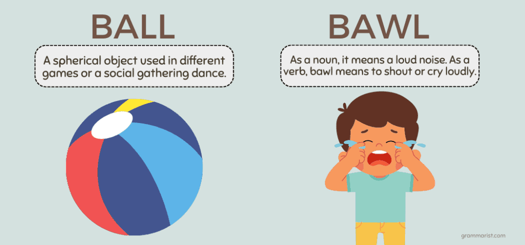 httpsgrammarist.comhomophonesball vs bawl