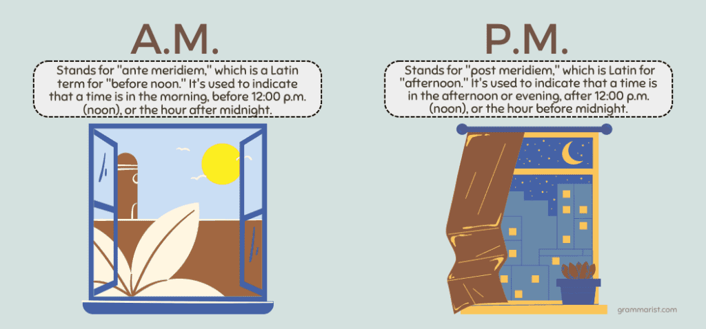 A.M. or P.M. - How to Write Them (+ Examples)
