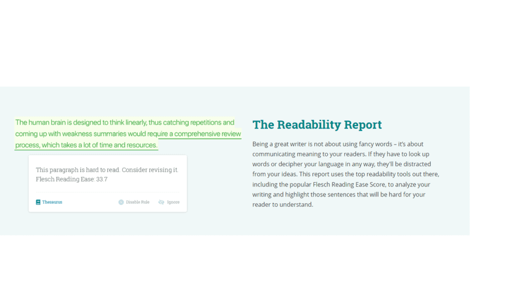 prowritingaid readability report