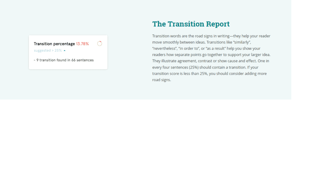 prowritingaid transition report